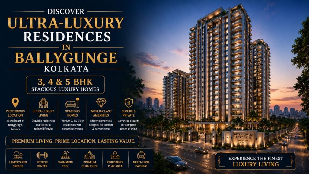 Discover Ultra-Luxury 3 4 5 BHK Residences in Ballygunge Kolkata