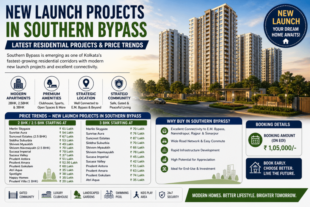 New Launch Projects in Southern Bypass Latest Residential Projects Price Trends 2026