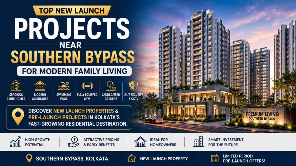 Top New Launch Projects Near Southern Bypass for Modern Family Living | New Launch Property Kolkata