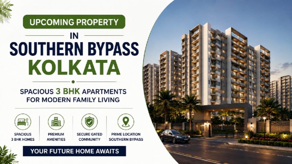 Upcoming Property in Southern Bypass Kolkata with Spacious 3 BHK Apartments
