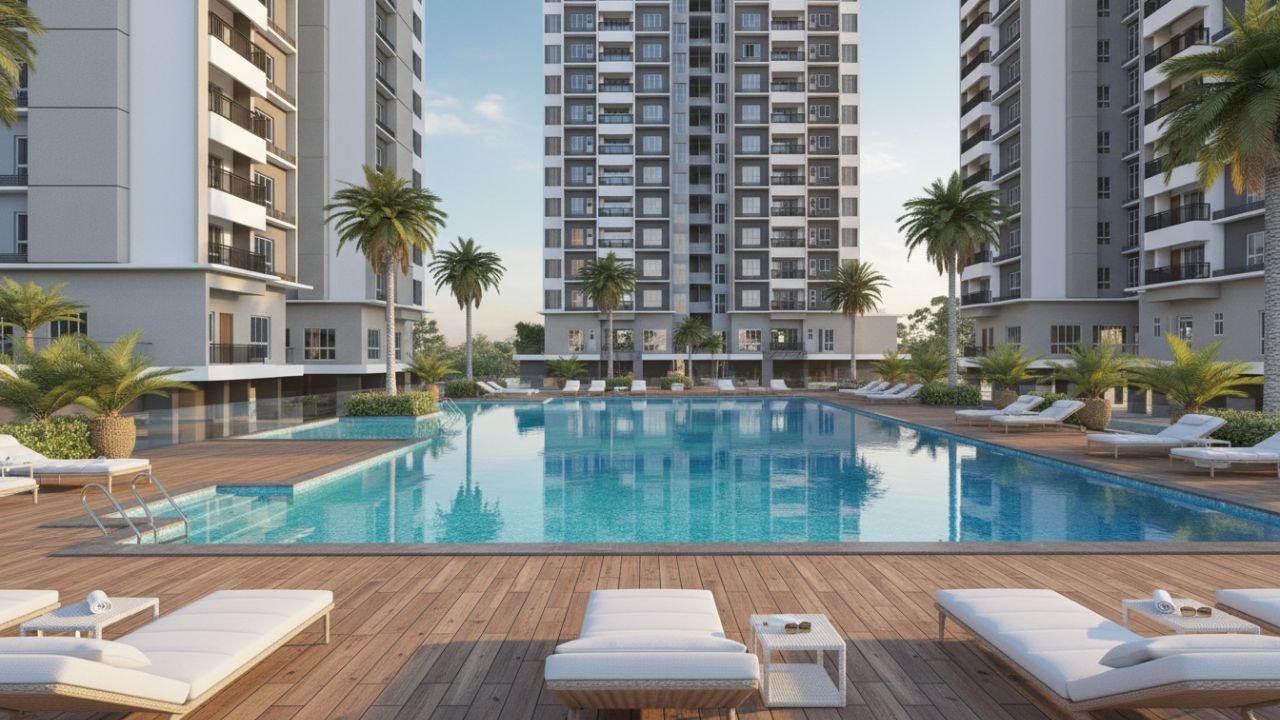 KPC Harmony pool and towers
