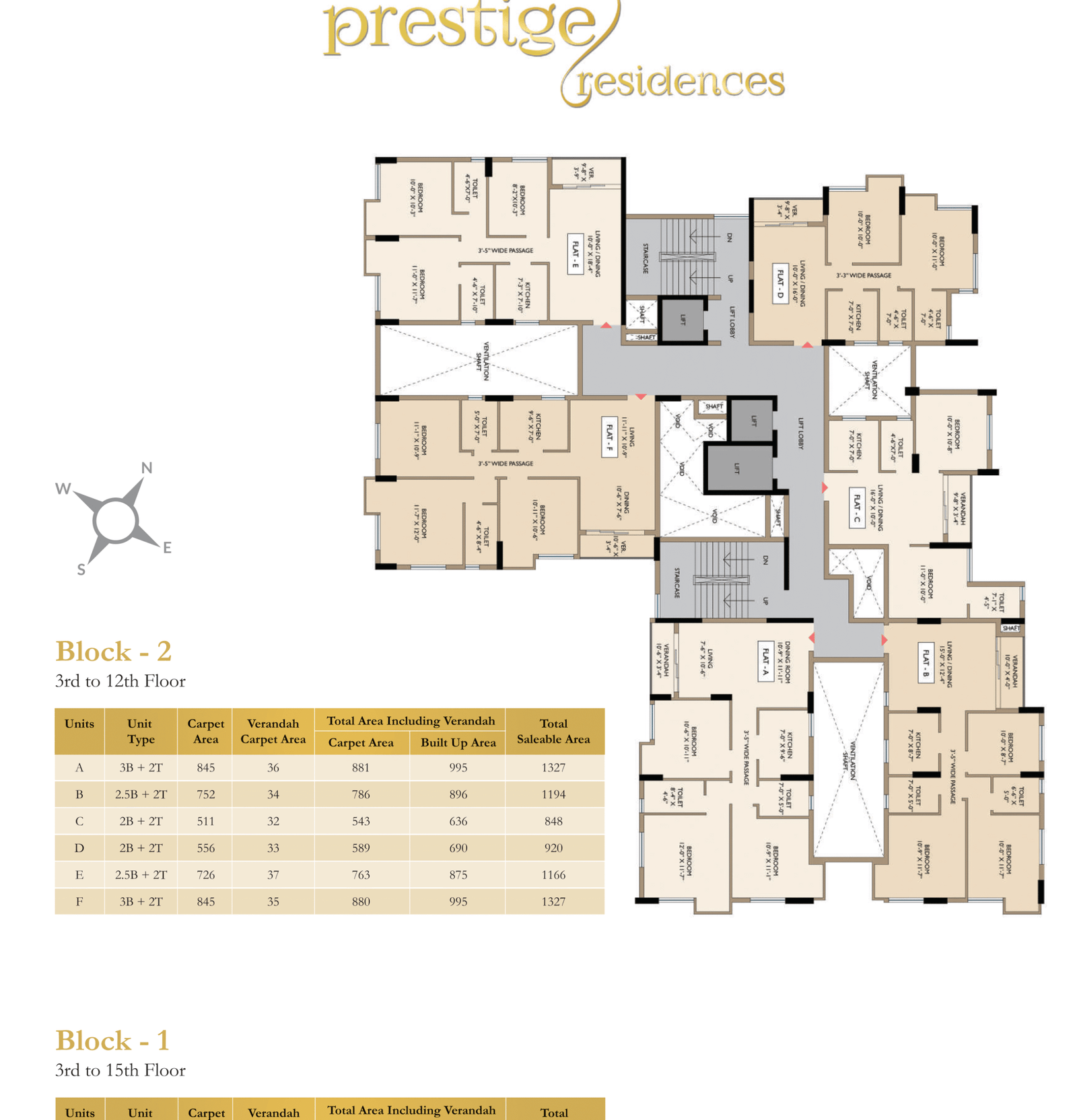 Block 2 upper floor plan