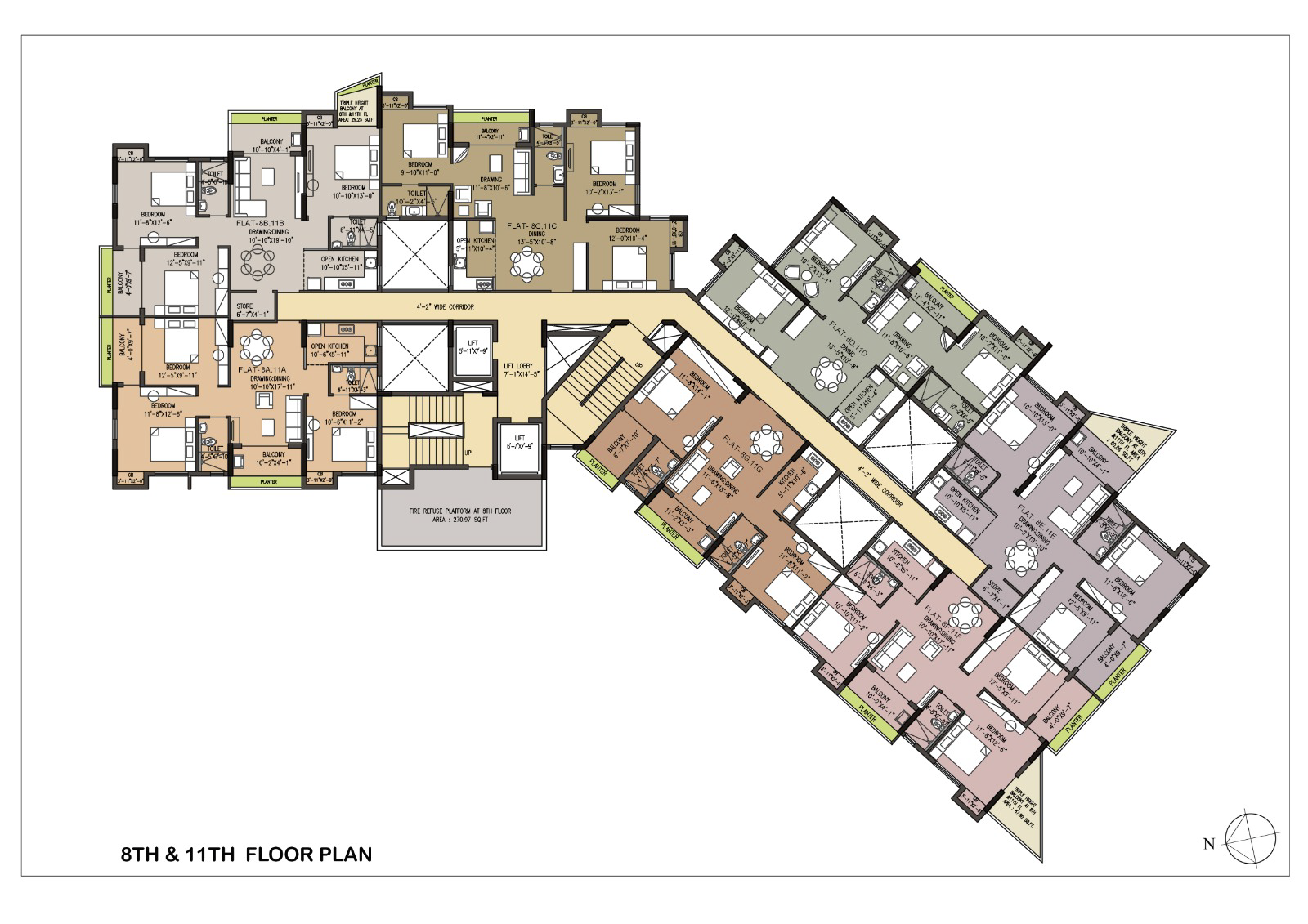 6th 9th 12th Floor Plan