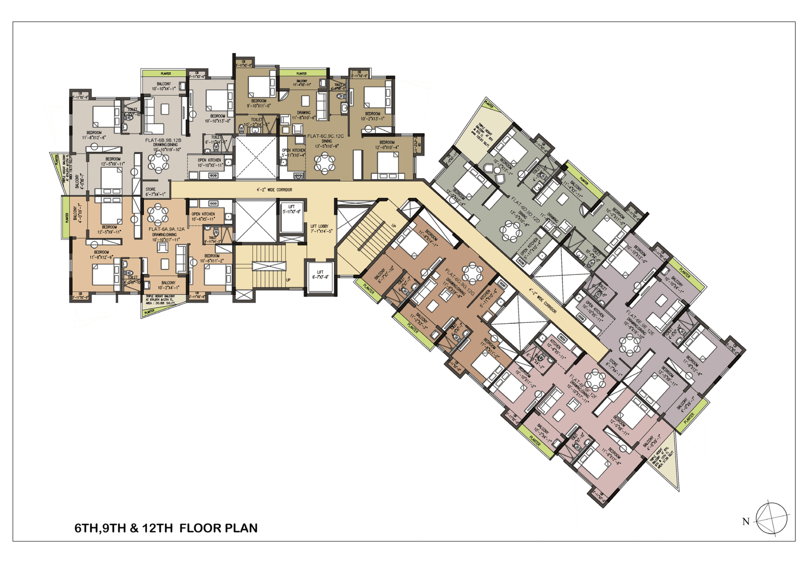 7th 10th Floor Plan