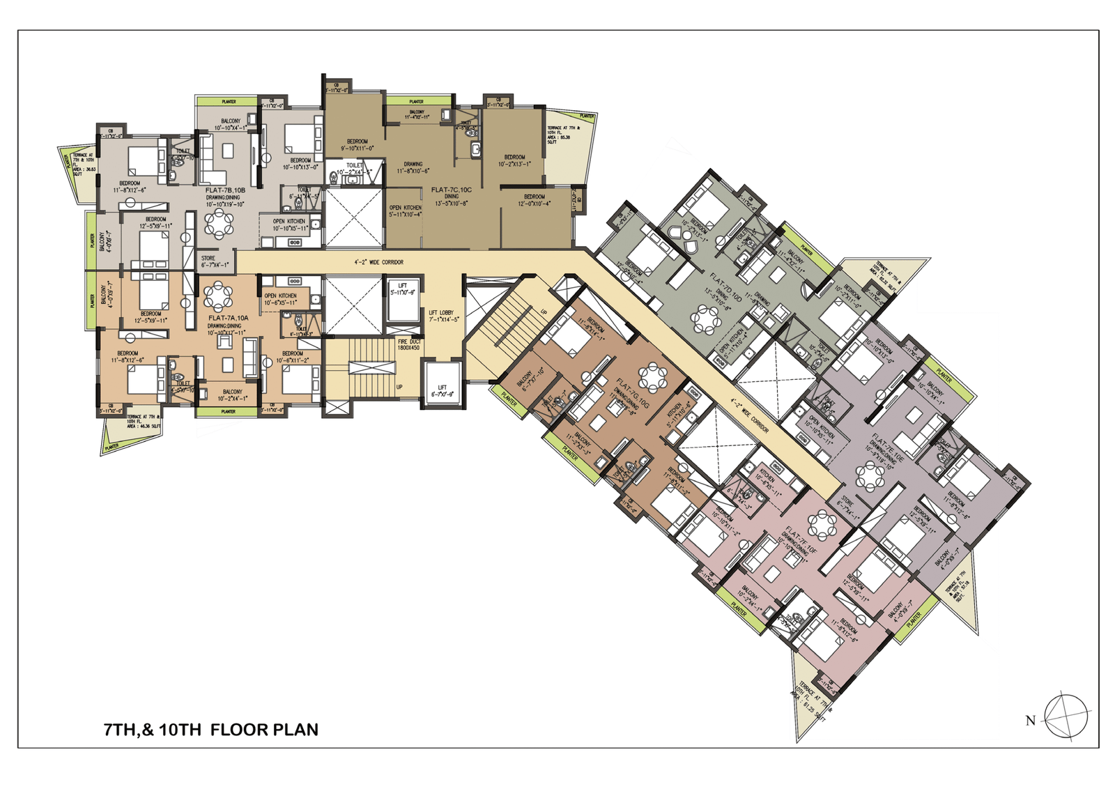 8th 11th Floor Plan
