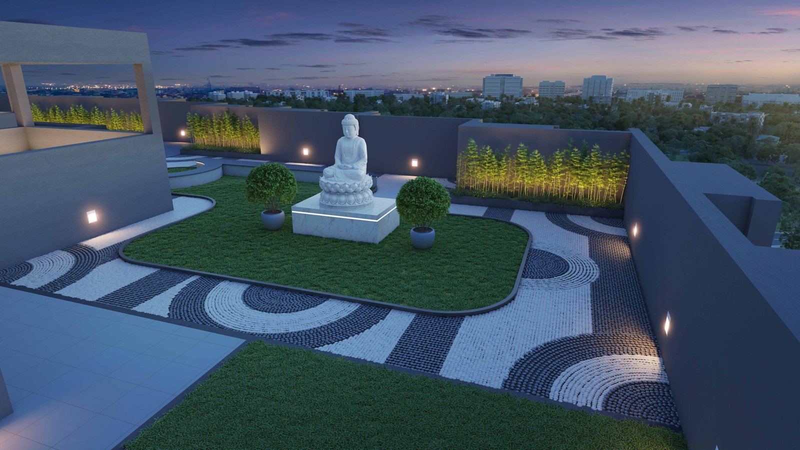 Feng Shui Corner With Acupressure Walkway