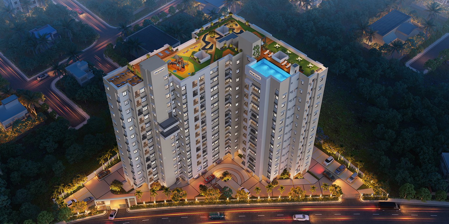 Prudent Gokulam — aerial night view