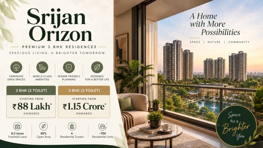 Srijan Orizon Price, Floor Plans, Amenities and Project Details